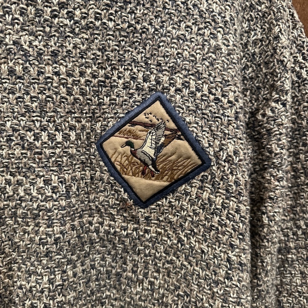 Vintage Shenandoah Crewneck Sweater with Ribbed Trim and Mallard Patch - Picture 2 of 4